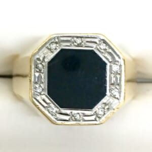 オニキスリング K18/PT900