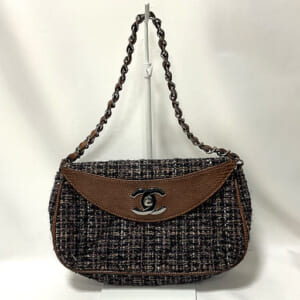シャネル チェーンショルダーバッグ ツイード
