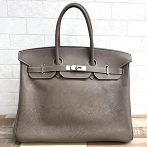 エルメス バーキン 35 トリヨン エトゥープ シルバー金具