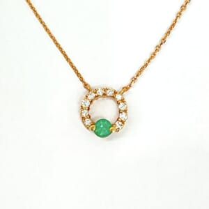 エメラルドネックレス 0.18ct
