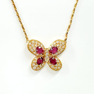 ルビーネックレス K18