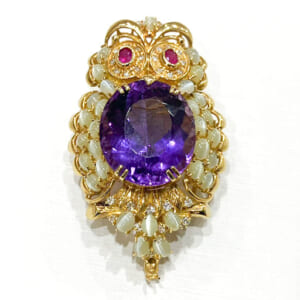 アメシストブローチ 25.55ct