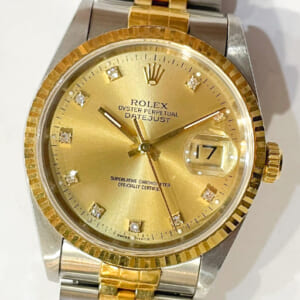 ロレックス デイトジャスト 16233G ガラス欠け