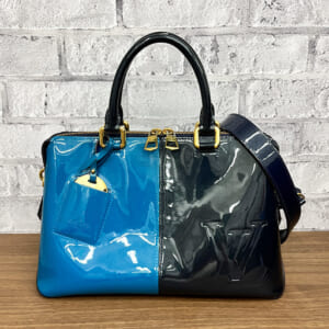 ルイヴィトン モノグラムヴェルニ トートミロワールPM  M54642 ブルーマリーヌ