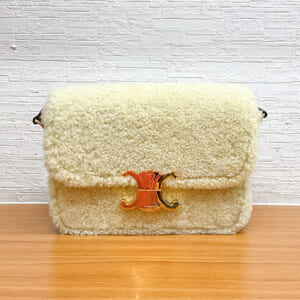 セリーヌ トリオンフ ムートンシアリングショルダーバッグ 115473GFW02NT