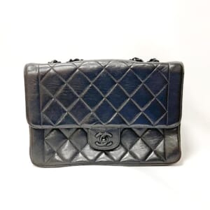 シャネル マトラッセ チェーンショルダーバッグ ラムスキン ソーブラック