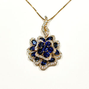 サファイアネックレス 4.630ct