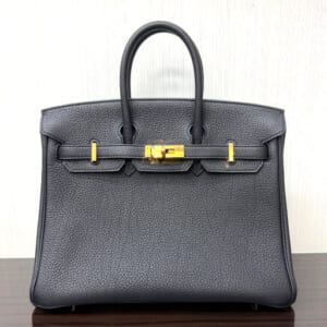 エルメス バーキン 25 黒 トゴ ローズゴールド金具