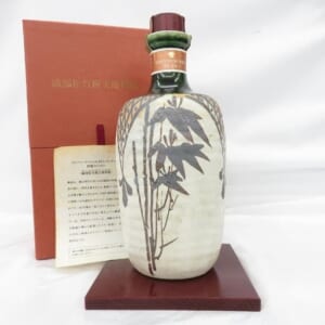 サントリー 特製ウイスキー 織部松竹梅文徳利瓶 箱/台座/冊子付