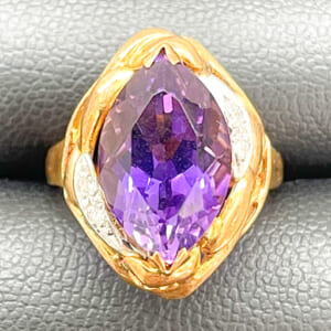 アメシストリング K18 PT900