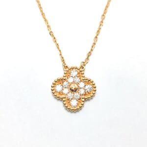 ヴァンクリーフ＆アーペル ヴィンテージアルハンブラネックレス VCARA45300 ダイヤ