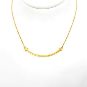 ティファニー ティファニーT スマイルペンダント イエローゴールド スモール