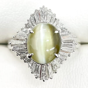 クリソベリルキャッツアイリング 4.4ct