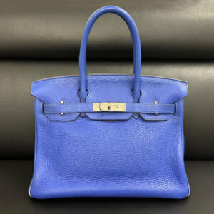 エルメス バーキン 30 ブルーエレクトリック トリヨンクレマンス シルバー金具