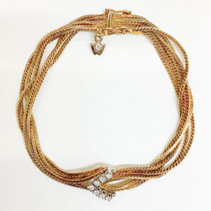 ミキモト × ウェレンドルフ  ヴィンテージダイヤモンドブレスレット K14