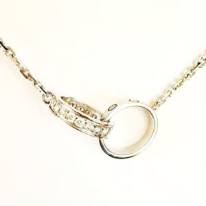 カルティエ ラブ ベビーラブネックレス セミパヴェ B7013700