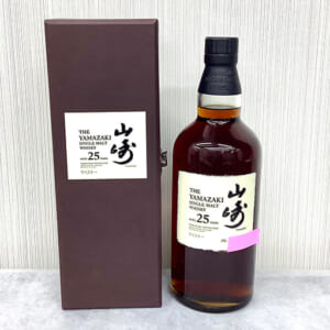 山崎 25年 シングルモルト 旧型 付属品欠品or付属品や白箱にダメージあり