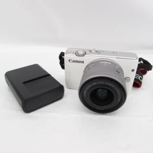 Canon キャノン ミラーレス一眼カメラ EOS M10 EF-M 15-45mm F3.5-6.3 IS STM レンズセット ホワイト 中古品