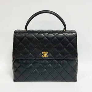 シャネル マトラッセステッチ ハンドバッグ A12397 キャビアスキン ゴールド金具