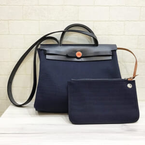 エルメス エールバッグ PM 紺 ジップ