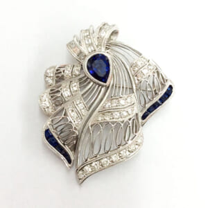 サファイアブローチ 1.29ct