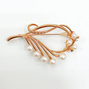 真珠ブローチ K18