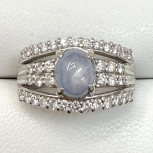 スターサファイアリング PT900