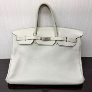 エルメス バーキン 40 トリヨン グリスパール シルバー金具