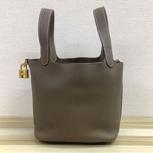 エルメス ピコタンロック PM エトゥープ ゴールド金具 トリヨンクレマンス