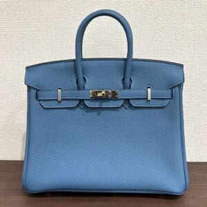 エルメス バーキン 25 トゴ シルバー金具 アズール