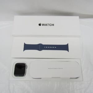 Apple Watch アップルウォッチ SE 第2世代 GPSモデル 44mm MXER3J/A シルバーアルミ+デニムスポーツバンド M/L 中古品