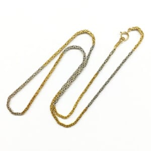 K18YG×WG ネックレス