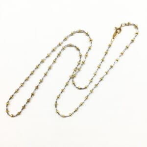 K18YG×WG ネックレス