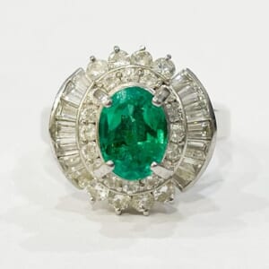 エメラルドリング 1.06ct PT900