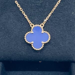 ヴァンクリーフ＆アーペル ヴィンテージアルハンブラペンダント VCARP9SY00 ブルーアゲート