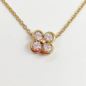 ティファニー ベゼルセットフラワーネックレス