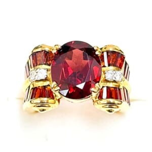 ガーネットリング K18