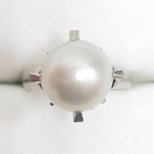 真珠リング PT900