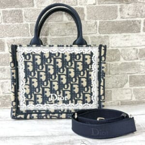 ディオール ブックトート ストラップ付きバッグミニ S5584PEHT_M928 オブリークエンブロイダリー&レース