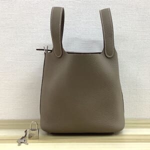 エルメス ピコタンロック PM エトゥープ シルバー金具 トリヨンクレマンス