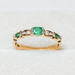 エメラルドリング 0.35ct