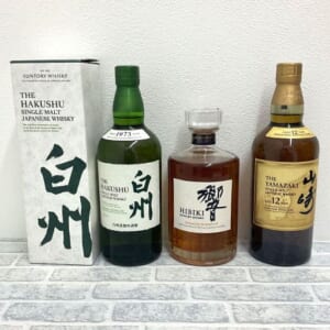 山崎 12年 シングルモルト 100周年記念ラベル 箱無 など3点