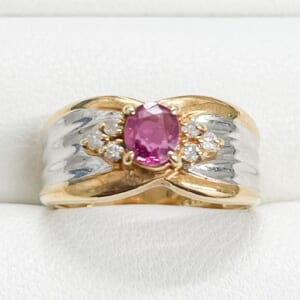 ルビーリング K18/PT900