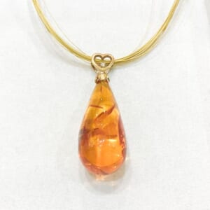 琥珀ネックレス K18