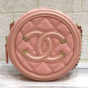 シャネル CCフィリグリー チェーンショルダーバッグ AP0365キャビアスキン