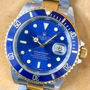 ロレックス サブマリーナ デイト 16613 YG/SS ブルー