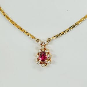 ルビーネックレス K18