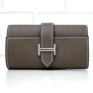 エルメス ベアン キーケース エプソン エトゥープ シルバー金具