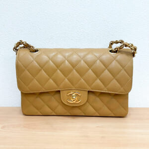 シャネル マトラッセ チェーンショルダーバッグ 23 A01113 キャビアスキン ゴールド金具