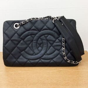 シャネル マトラッセ チェーントートバッグ A66871 ソフトキャビアスキン シルバー金具